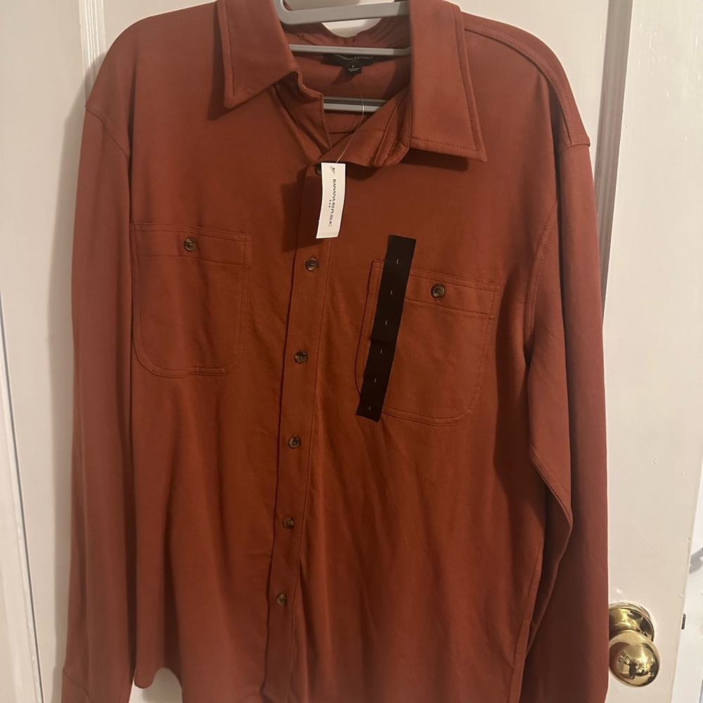 Banana Republic Terracotta Button-Up Shirt